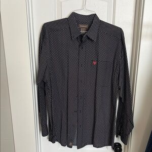Men's Black Patterned Shirt
